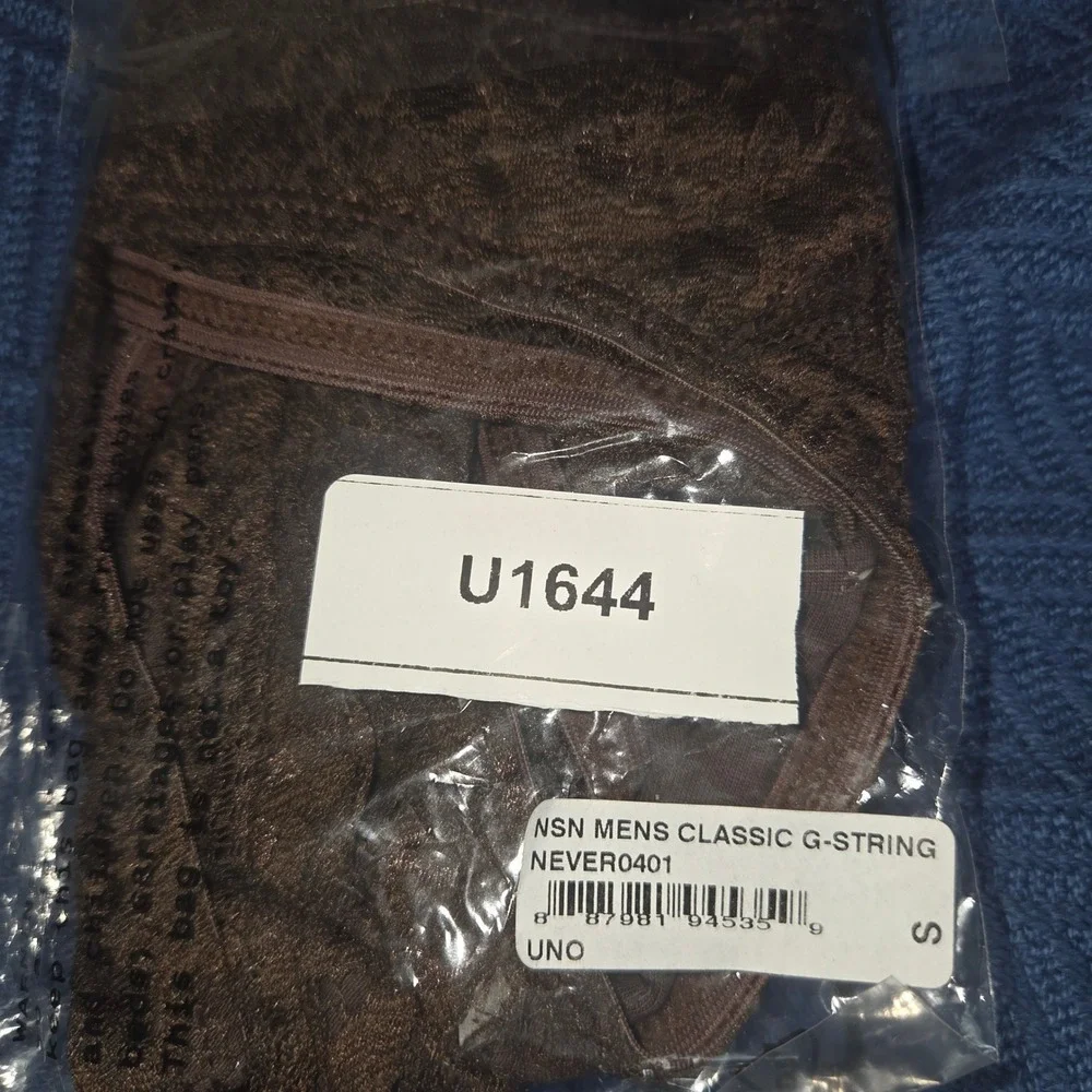 Cosabella Italian Men's Floral Lace G-String Brown UNO Designer Underwear S